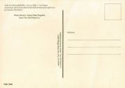 Back of the post card. Note the inaccurate description on the card.